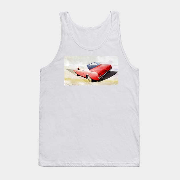 Vintage american muscle car in watercolor Tank Top by thelazypigeon